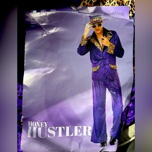 Purple and Leopard Print Honey Hustler Halloween Costume
